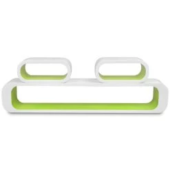 VIDAXL Wandplanken Kubus MDF Zwevend Voor Boeken/dvd 3 St Wit-groen 7 VIDAXL Wandplanken Kubus MDF Zwevend Voor Boeken/dvd 3 St Wit-groen -Vidaxl 1314764544 0103