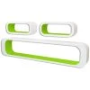 VIDAXL Wandplanken Kubus MDF Zwevend Voor Boeken/dvd 3 St Wit-groen