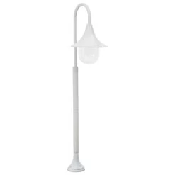VidaXL Paalverlichting Tuin E27 120 Cm Aluminium Wit