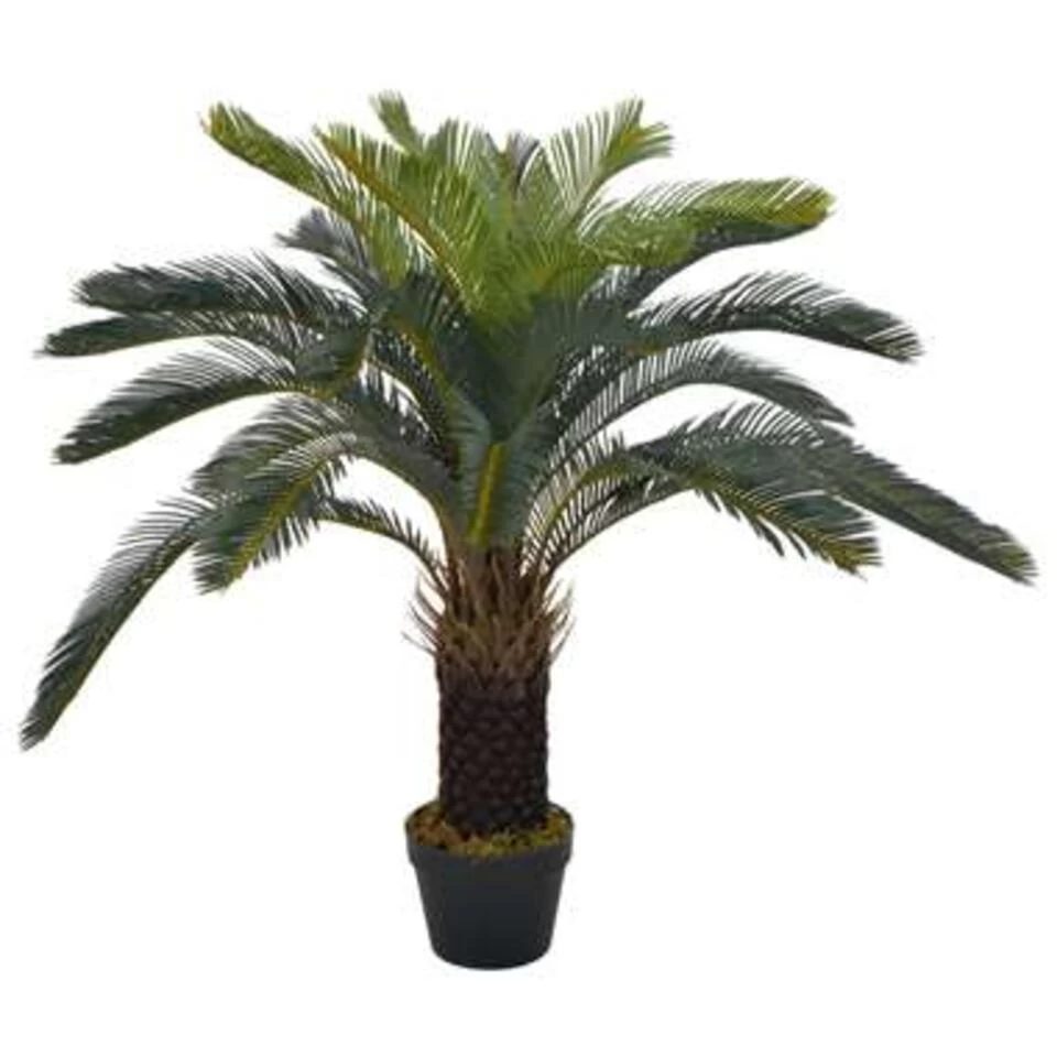 VidaXL Kunstplant Met Pot Cycaspalm 90 Cm Groen 1 VidaXL Kunstplant Met Pot Cycaspalm 90 Cm Groen