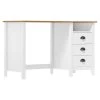 VidaXL Bureau Hill 3 Lades 120x50x74 Cm Massief Grenenhout