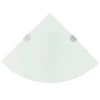 VidaXL Hoekschappen 2 St Met Chromen Dragers 35x35 Cm Glas Wit