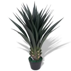 VidaXL Kunst Yucca Plant Met Pot 85 Cm Groen