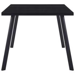 VidaXL Eettafel 160x80x75 Cm Gehard Glas Zwart -Vidaxl 1541653047 0102