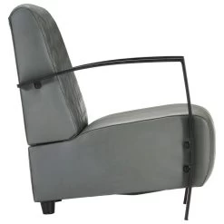 VidaXL Fauteuil Echt Leer Grijs -Vidaxl 1577891094 0102