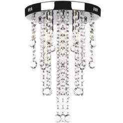 VidaXL Plafondlamp Met Kristalkralen Metaal Wit
