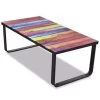 VidaXL Salontafel Met Regenboog-print Glazen Tafelblad
