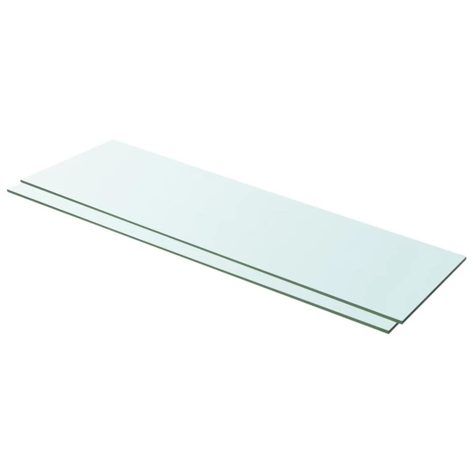VidaXL Schappen 2 St 100x30 Cm Glas Transparant 1 VidaXL Schappen 2 St 100x30 Cm Glas Transparant