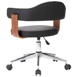 VidaXL Eetkamerstoelen Draaibaar 2 St Gebogen Hout En Kunstleer Zwart 7 VidaXL Eetkamerstoelen Draaibaar 2 St Gebogen Hout En Kunstleer Zwart -Vidaxl 1611588811 0103