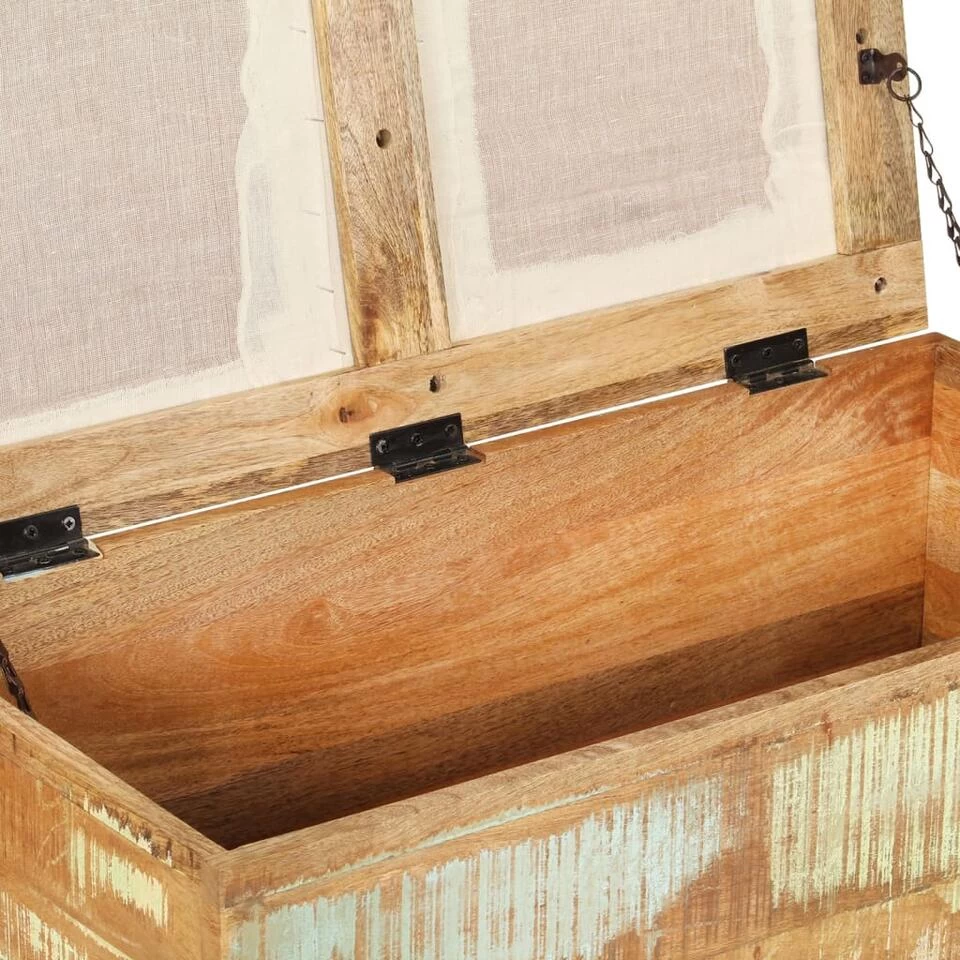 VidaXL Opbergbankje 80x40x40 Cm Massief Gerecycled Hout 4 VidaXL Opbergbankje 80x40x40 Cm Massief Gerecycled Hout - Afbeelding 4