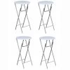 VidaXL Statafels Met MDF Tafelblad Wit 4 St