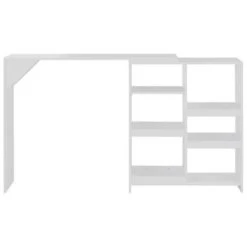VidaXL Bartafel Met Verplaatsbaar Schap 138x39x110 Cm Wit -Vidaxl 1633377066 0103