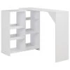 VidaXL Bartafel Met Verplaatsbaar Schap 138x39x110 Cm Wit