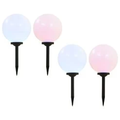 VidaXL Solarlampen 4 St LED Rond 30 Cm RGB