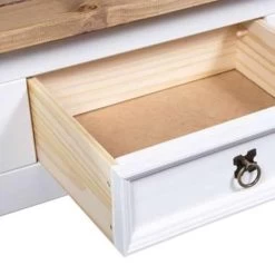 VIDAXL Salontafel 100x60x45 Cm Mexicaans Grenenhout -stijl Wit -Vidaxl 1704054448 0103