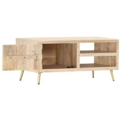 VidaXL Salontafel 90x45x40 Cm Massief Mangohout -Vidaxl 1708630788 0103