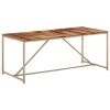VidaXL Eettafel 180x90x76 Cm Massief Sheeshamhout