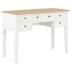 VidaXL Schrijftafel 109,5x45x77,5 Cm Hout Wit