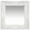 VidaXL Wandspiegel Barok Stijl 40x40 Cm Wit