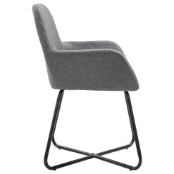 VidaXL Eetkamerstoelen 2 St Stof Donkergrijs -Vidaxl 1751554815 0103