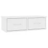 VidaXL Wandschap Met Lades 60x26x18,5 Cm Bewerkt Hout Wit