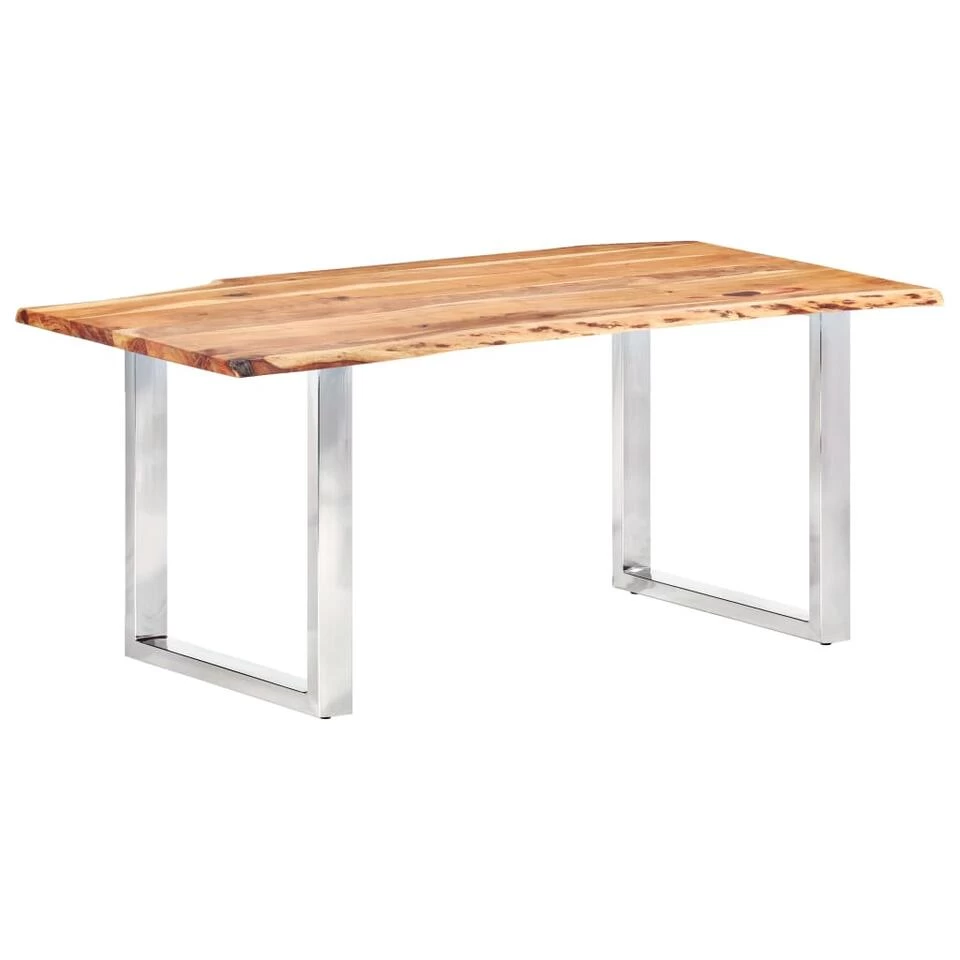 VidaXL Eetkamertafel Met Natuurlijke Randen 3,8 Cm 200 Cm Acaciahout 1 VidaXL Eetkamertafel Met Natuurlijke Randen 3,8 Cm 200 Cm Acaciahout