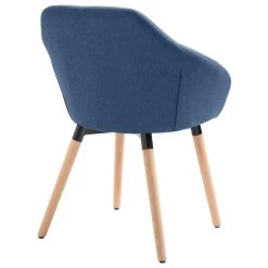VidaXL Eetkamerstoel Stof Blauw -Vidaxl 1806768651 0103