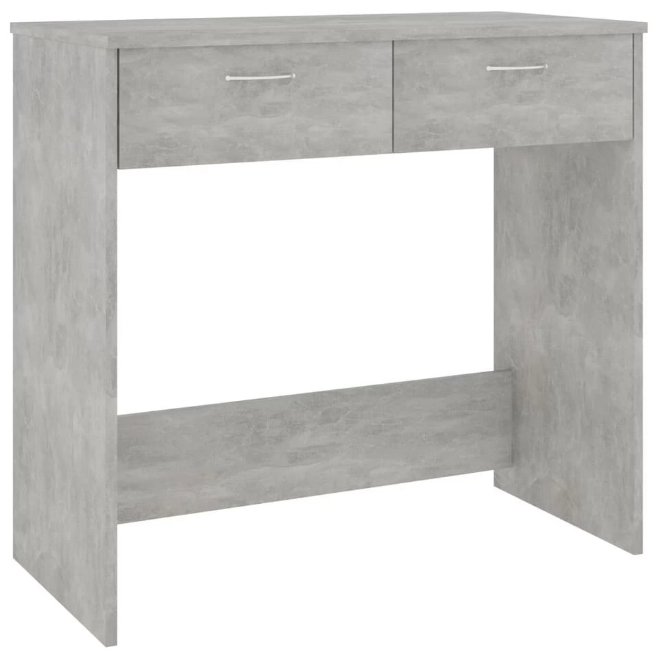 VidaXL Bureau 80x40x75 Cm Bewerkt Hout Betongrijs 1 VidaXL Bureau 80x40x75 Cm Bewerkt Hout Betongrijs
