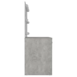VidaXL Kaptafel Met LED-verlichting 110x55x145 Cm MDF Betongrijs -Vidaxl 18848e9be9da4383b7713ff96dfcc3f8