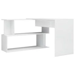 VidaXL Hoekbureau 200x50x76 Cm Bewerkt Hout Hoogglans Wit -Vidaxl 18c87a0f6bc749f7b1f2dd6b986a73b9