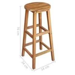 VidaXL Barkrukken 2 St Massief Acaciahout 7 VidaXL Barkrukken 2 St Massief Acaciahout -Vidaxl 1917075590 0103