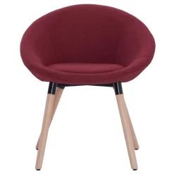 VidaXL Eetkamerstoelen 2 St Stof Wijnrood -Vidaxl 1936857139 0103