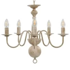 VidaXL Kroonluchter 5xE14 Antiekwit -Vidaxl 19567570af2044019557d90b21d5dc98