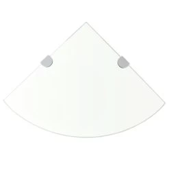 VidaXL Hoekschap Met Chromen Dragers Transparant 25x25 Cm Glas