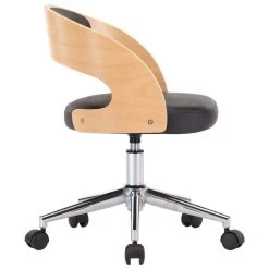 VidaXL Eetkamer Stoelen Draaibaar 2 St Gebogen Hout En Kunstleer Zwart -Vidaxl 232c406e5d2e4a6dbaa146ca350c490f