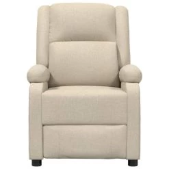 VidaXL Fauteuil Verstelbaar Elektrisch Stof Crèmekleurig -Vidaxl 254c61fe17b9400687b7deb70a5eba27