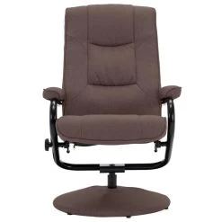 VidaXL Fauteuil Verstelbaar Met Voetenbankje Stof Bruin -Vidaxl 2e418b8a0d8c4756aebec27989739ce0