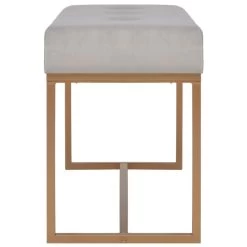 VidaXL Bankje 80 Cm Fluweel Grijs -Vidaxl 34179e61490c424bbf576496ad332d73
