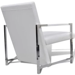 VidaXL Fauteuils 2 St Met Chroom Frame Kunstleer Wit -Vidaxl 3564784c6f9c4bf38a6ae09387b64d0c