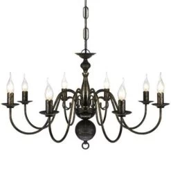 VidaXL Kroonluchter Zwart Metaal 8 X E14 Lampen 6 VidaXL Kroonluchter Zwart Metaal 8 X E14 Lampen -Vidaxl 3a798eee97594756a59e35fe3f202077