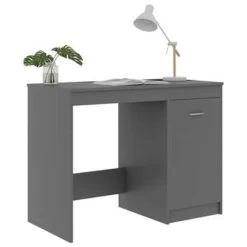 VidaXL Bureau 100x50x76 Cm Bewerkt Hout Grijs -Vidaxl 3bc302f293e547e993272f62cd8b2630