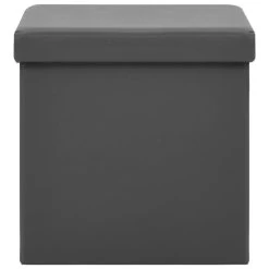 VidaXL Opbergkruk Inklapbaar PVC Grijs -Vidaxl 3eba7d93578c4d9b99e05a3fc81f6f5d