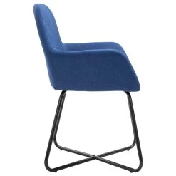 VidaXL Eetkamerstoelen 2 St Stof Blauw -Vidaxl 3f8972504366441b992a17f5f9681464