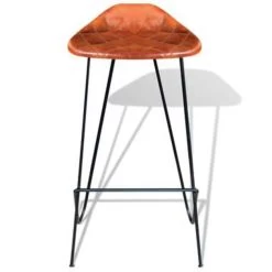 VidaXL Barstoelen 2 St Echt Leer Zwart En Bruin -Vidaxl 41ed6ade81cf4f98bb6e2b3fbf91bc97