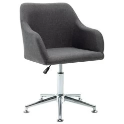 VidaXL Eetkamerstoelen Draaibaar 2 St Stof Donkergrijs -Vidaxl 4245f9af86c043f9bec0391877b13c00