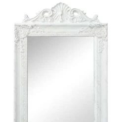 VidaXL Spiegel Vrijstaand Barok Stijl 160x40 Cm Wit -Vidaxl 4563c40bff974f68a9f395bc1aed85e9