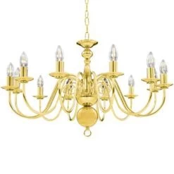 VidaXL Kroonluchter 12xE14 Goudkleurig -Vidaxl 469169db8cbf453e993e29179a2b5f6a