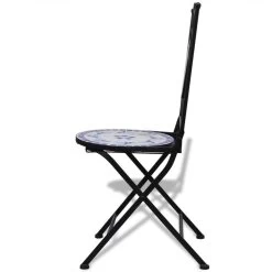 VidaXL Bistrostoelen Inklapbaar 2 St Keramiek Blauw En Wit -Vidaxl 4734972a50894895b428ae12d75c6b5e