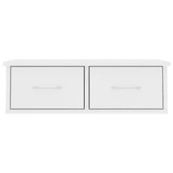 VidaXL Wandschap Met Lades 60x26x18,5 Cm Bewerkt Hout Wit -Vidaxl 4b1c70eea5a64f91b04ae6cecace51db