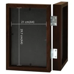 VidaXL Fotolijst Tweeluik 2x(21x29,7 Cm) Donkerbruin -Vidaxl 4c870fe998ca4e878254dd735853a9c2